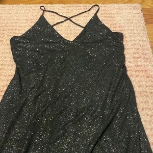 Sparkle black mini dress